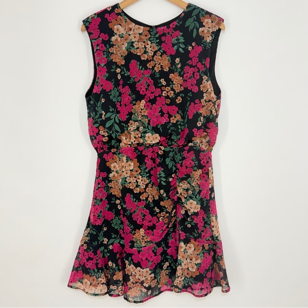 THML Floral Sleeveless Fit & Flare Dress Size Large